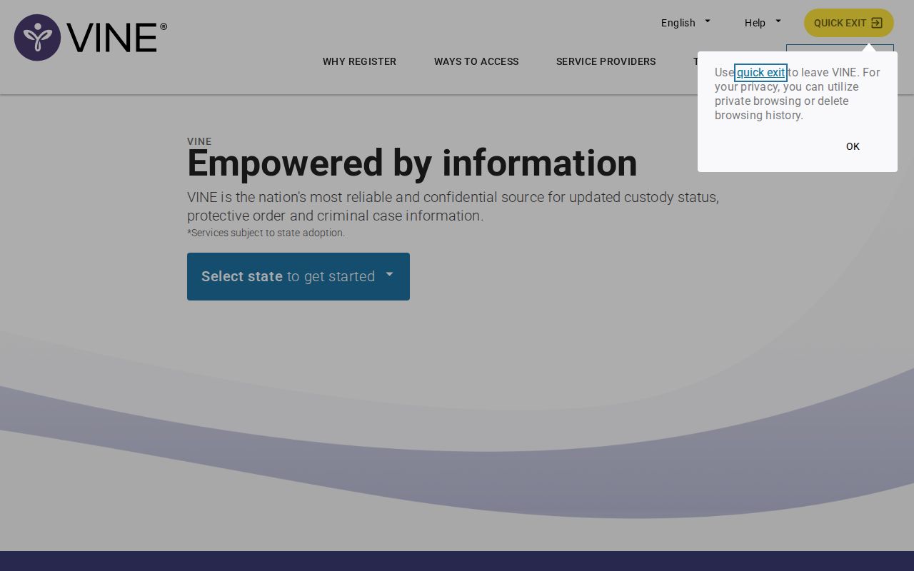 Washington County released inmate search through Kentucky VINELink